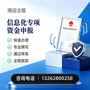 常德信息化专项资金申报服务